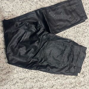 Commando Jet Black Faux Leather Skinny Pants